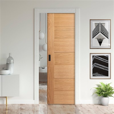 Карманная раздвижная дверь с деревянной панелью